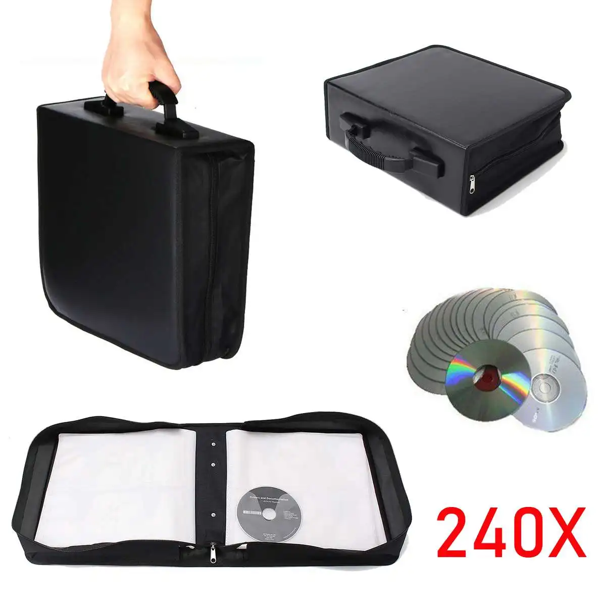240PCS DJ Альбом Сбор хранения 240/400/520 диск CD DVD Портативный хранения карта мира печатных держатель прочный бумажник сумка кошелек - Цвет: 240PCS