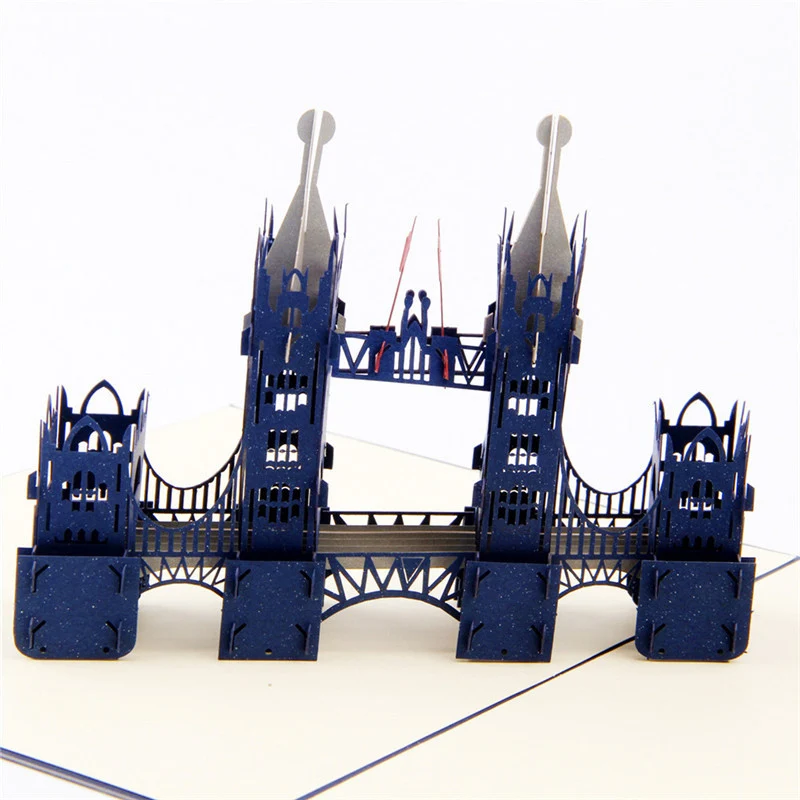 3D лазерная резка ручной работы резьба лондонская башня мост бумажные