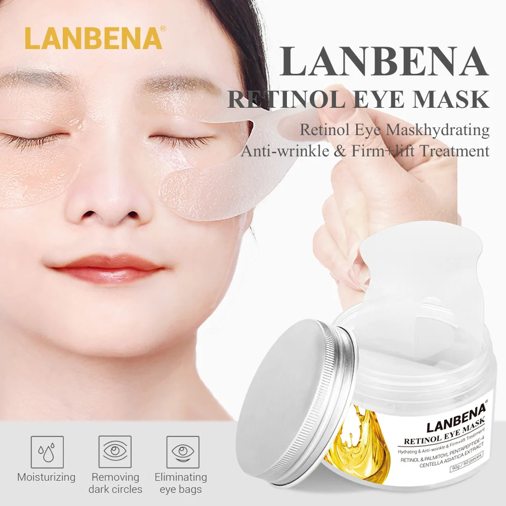 Патчи для глаз LANBENA 50 шт. с гиалуроновой кислотой сыворотка ретинал маска