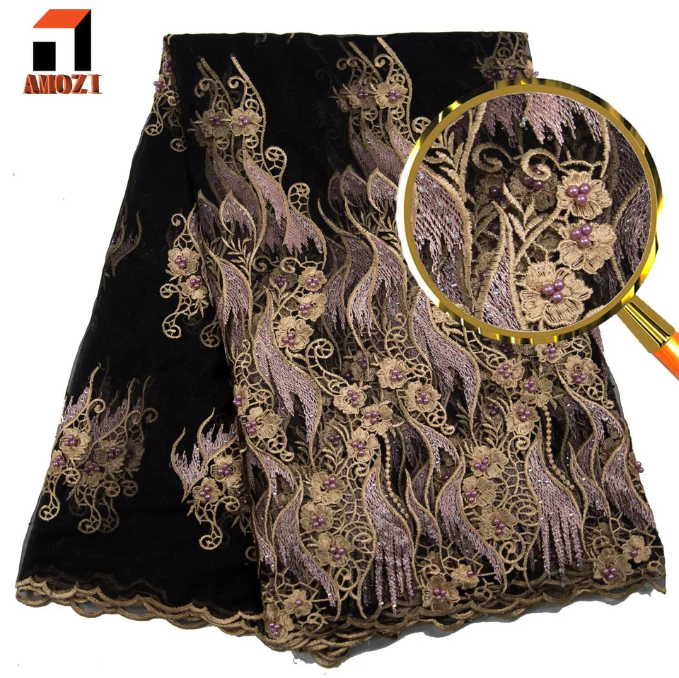 

yellow Color African Lace Fabric 2019 Embroidered Nigerian Laces Fabric Bridal High Quality French Tulle Lace Fabric For Women