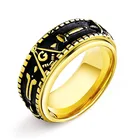 Мужские Винтажные масонские кольца 11 мм из нержавеющей стали с подвеской Мейсона кольцо-Спиннер для мужчин женщин мужчин Joyas de anillo для мужчин