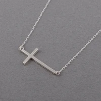 gift blessing amulet sideways cross necklace cute cool christian cross necklaces simple tiny faith religious necklace jewelry
