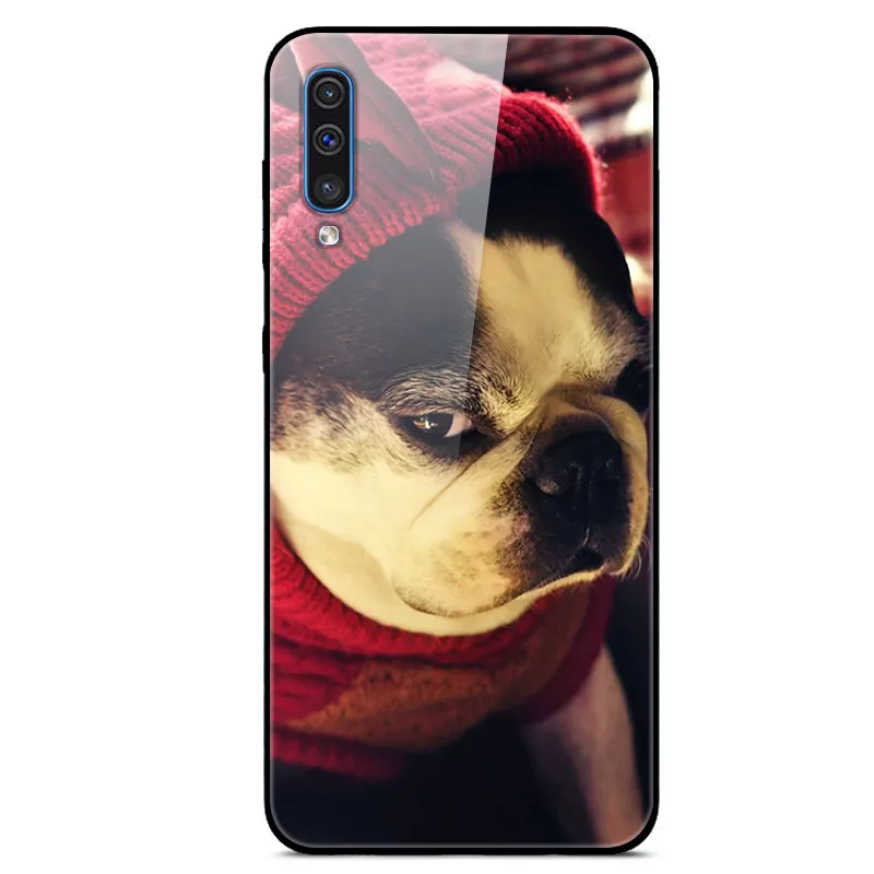 Для samsung A50S чехол с милым рисунком стекло задняя крышка Жесткий чехол для телефона для samsung Galaxy A30S A307 A 30S A 50S Бампер корпус Капа - Цвет: 11
