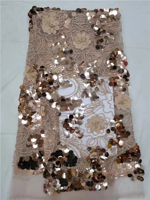 

2019 New style French net lace fabric 3D flower African tulle mesh lace fabric high quality lace nigerian lace fabric F6