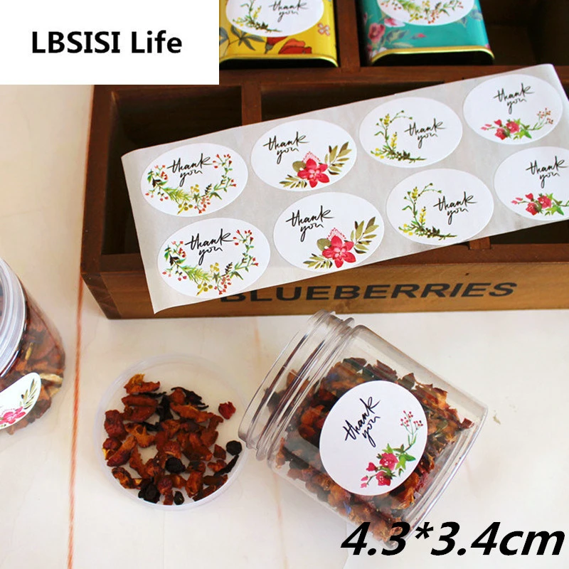 LBSISI Life 108 шт бумажные наклейки ручной работы для рождественских свадебных конфет, печенья, Упаковочная Сумка, коробка, декоративные аксессуары