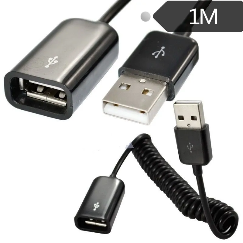 

Спиральный кабель USB A папа к гнезду адаптер кабель 1 м-3 м 3 фута