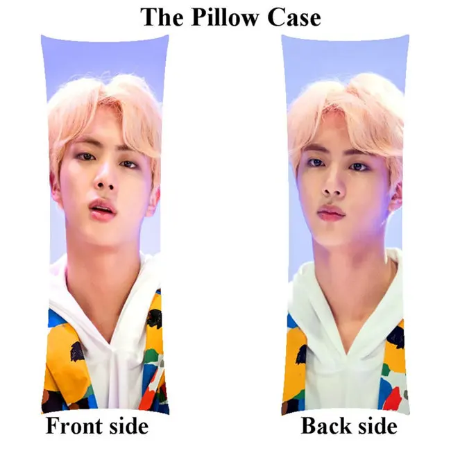 pillowcase Bangtan чехол для подушки для мальчиков Jin JungKook домашний длинный Чехол для подушки на заказ на день рождения - Цвет: pillowcase