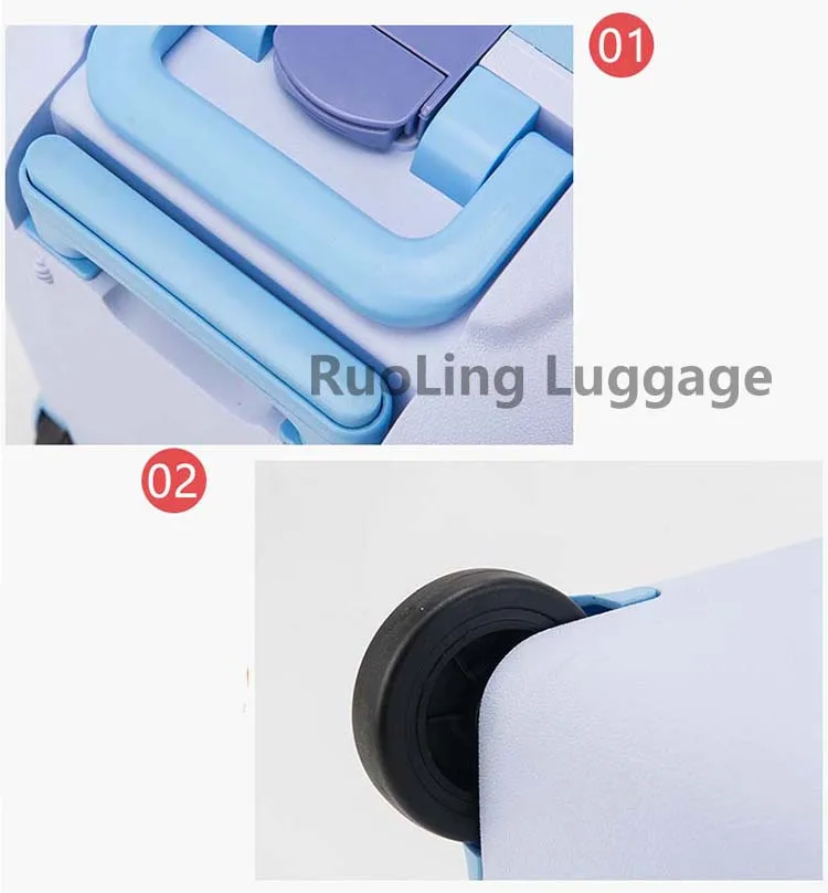 LeTrend, высокое качество, милый мультяшный детский Багаж на колесиках, чемодан для студентов, 18 дюймов, Детская сумка на колесиках
