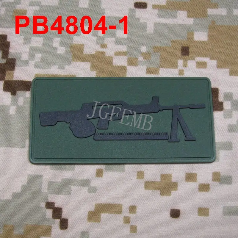 Снайперский патч боевой дух 3D ПВХ патч значки Военная тактика патч значки - Цвет: PB4804 Green