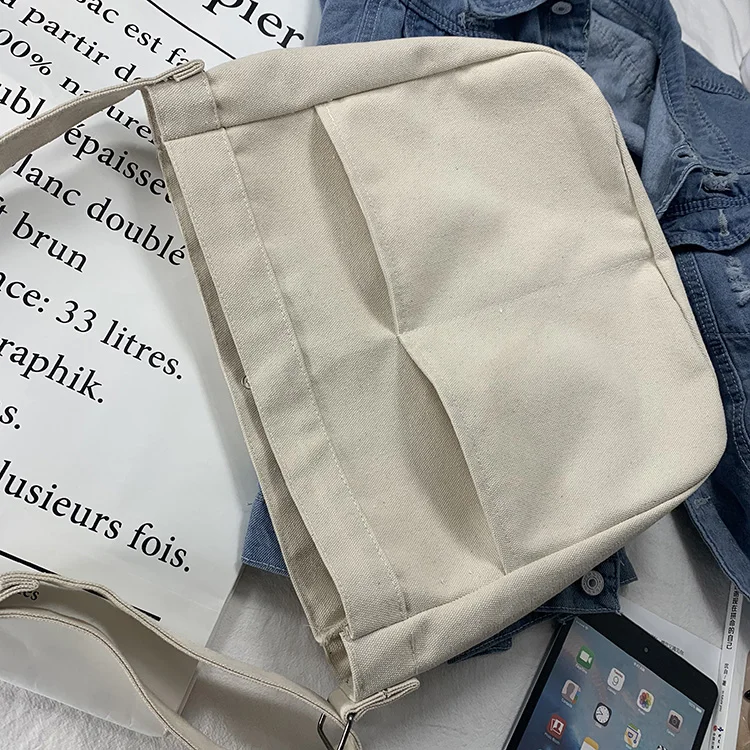 Модные женские холщовые Сумки на застежке в стиле преппи сумки плечо новинка 2020