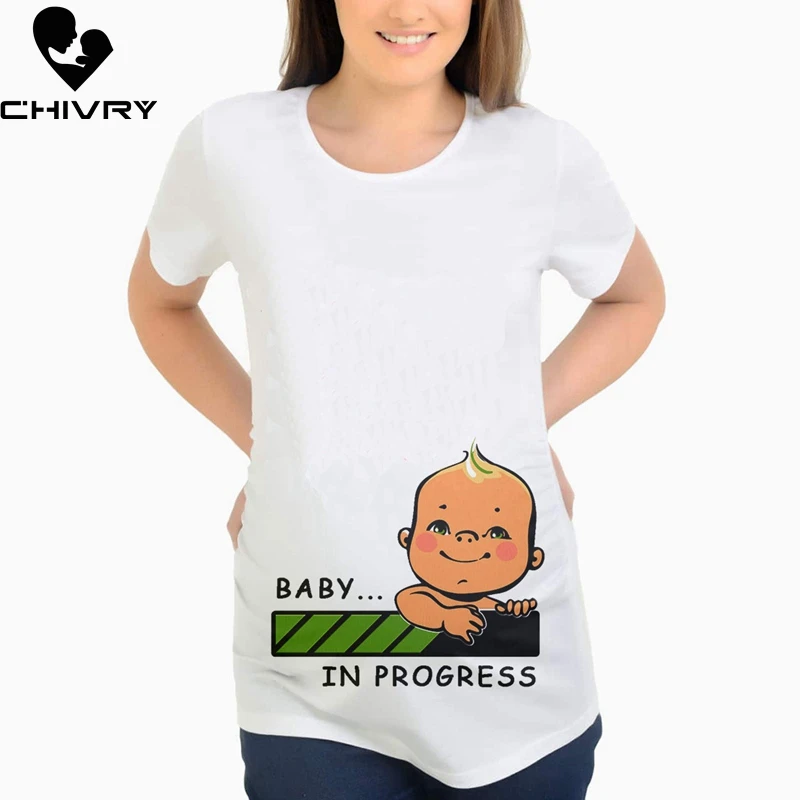 Chivry Футболка для беременных женские летние повседневные футболки с короткими рукавами для беременных для грудного вскармливания
