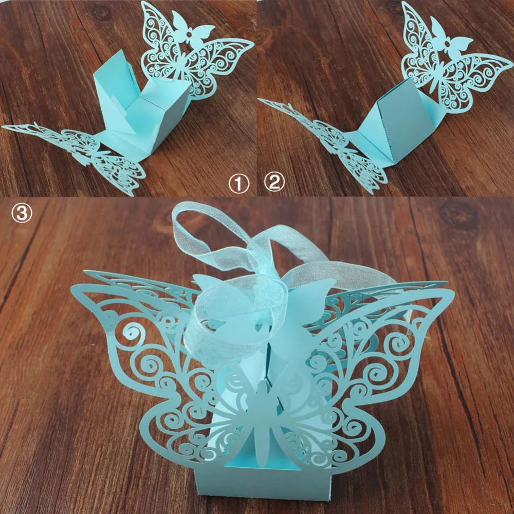 Ourwarm 10 шт. свадебные сувениры бумажные упаковки для конфет коробка десерт