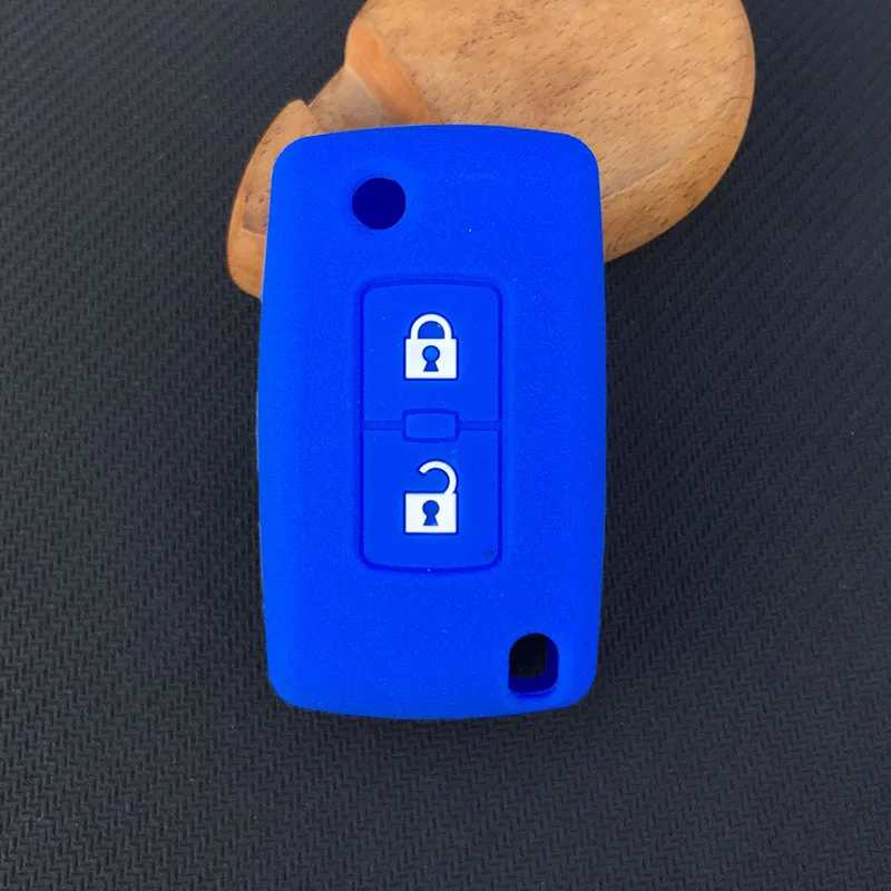 Чехол ZAD для автомобильного ключа с 2 кнопками силиконовый защитный чехол Mitsubishi