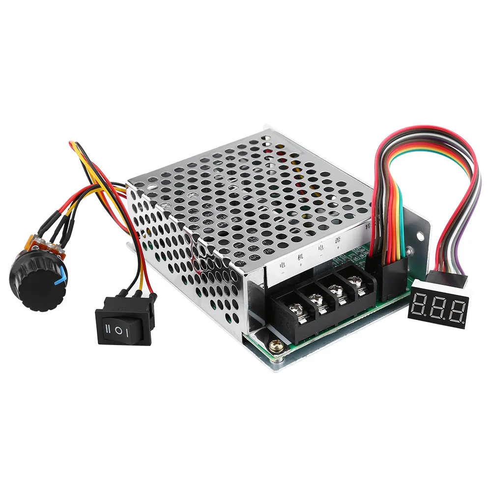 DC 10V-50V ШИМ контроллер скорости двигателя CW/CCW реверсивный переключатель 40A с