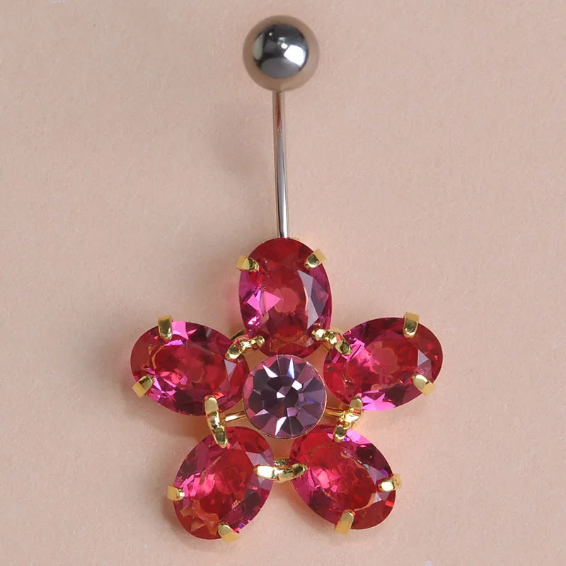 Зеленые циркониевые потенциальные кольца на пупок Сексуальные Ювелирные