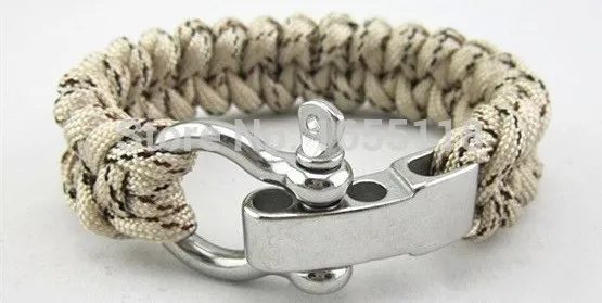 

10pcs O Shape Adjustable Alloy Paracord Shackle Buckle For Survival Bracelet