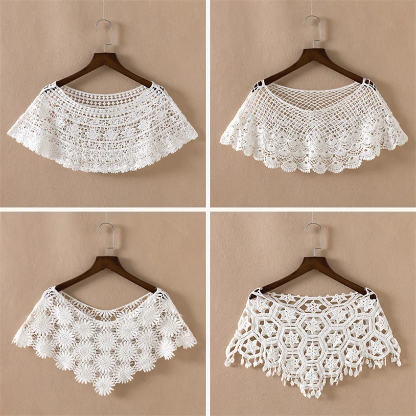 2021 модные летние женские белые вязаные кружевные накидки Болеро Аксессуары
