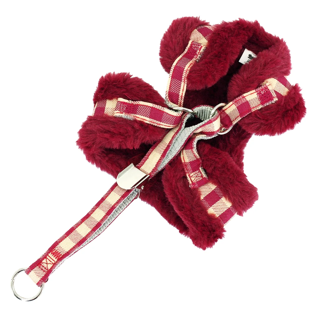 Мягкий поводок для щенков собак кошек комплект Теплый клетчатый жилет домашних