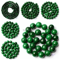 high quality natural smooth deep green jades stone 46810121416mm necklace bracelet jewelry gem loose beads 15 inch wj221