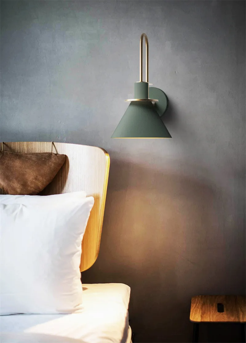 

Nordic Loft Bedside Led Wall Lamp Creative Coffee Shop Bathroom Deco Wall Sconce Lighting Fixtures White Black Free Shipping