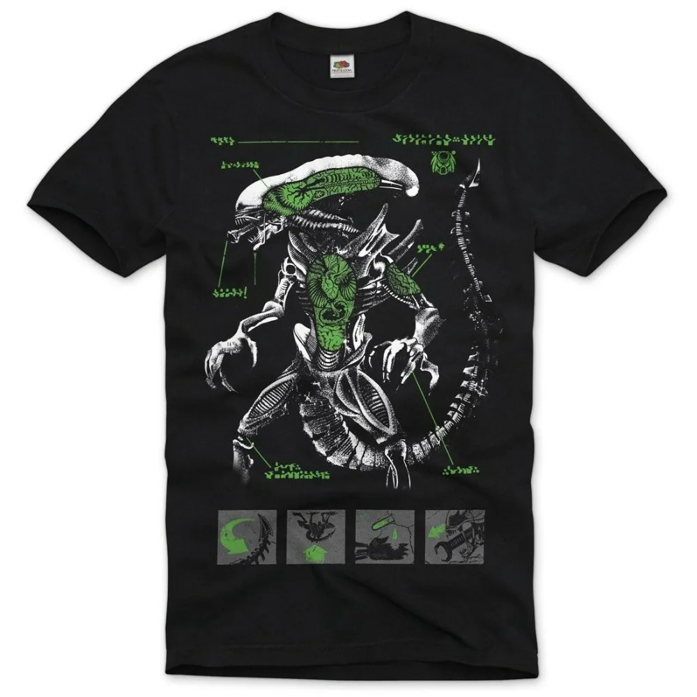 Футболка Xenomorph с изображением инопланетянина Ripley Vs фильм черт экшн фикция Weltraum