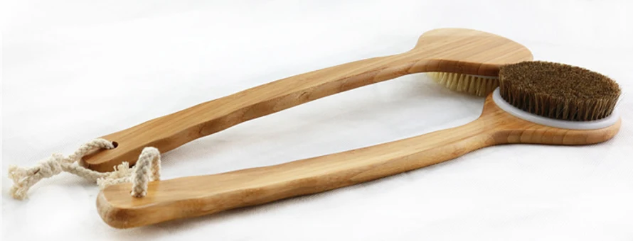 Dry Skin body Brush Exfoliate Improve Circulation&Cellulite Tools natural bristle Wooden SPA Woman SkinCare Dry Body Brush