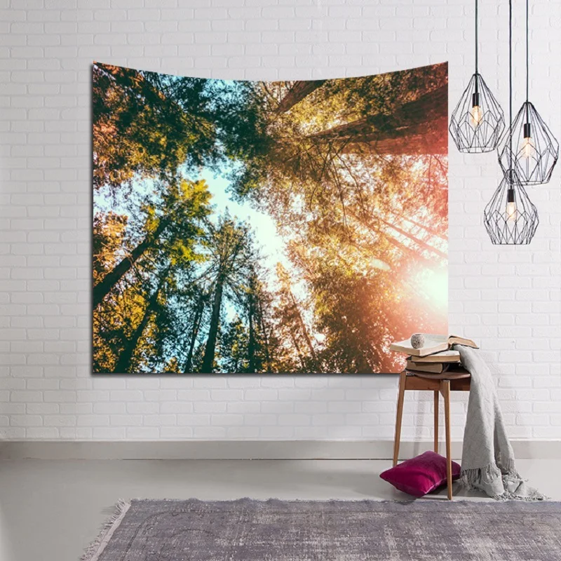 3D digital printing polyester jungle tapestry wall blanket beach towel living room home decoration painting | Дом и сад