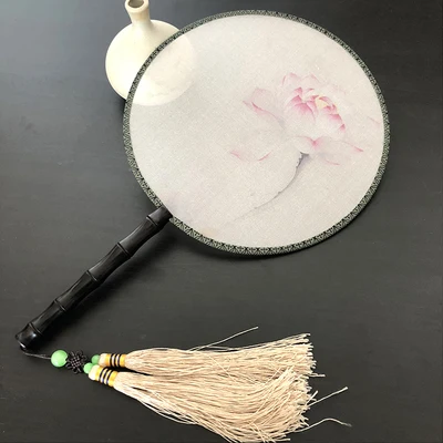 DIY шелк тутового шелкопряда незавершенные Сучжоу вышивальные наборы для рукоделия Круглый Вентилятор двухсторонняя Вышивка Цветы Серия веер 1