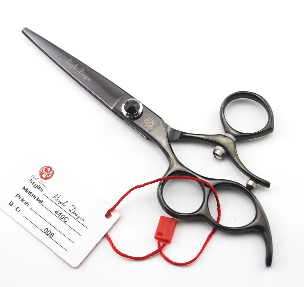 Purple Dragon 6 Inch Left hand Swivel Hair Scissors Professional High Quality Cutting Shears hairdresser supplies | Красота и