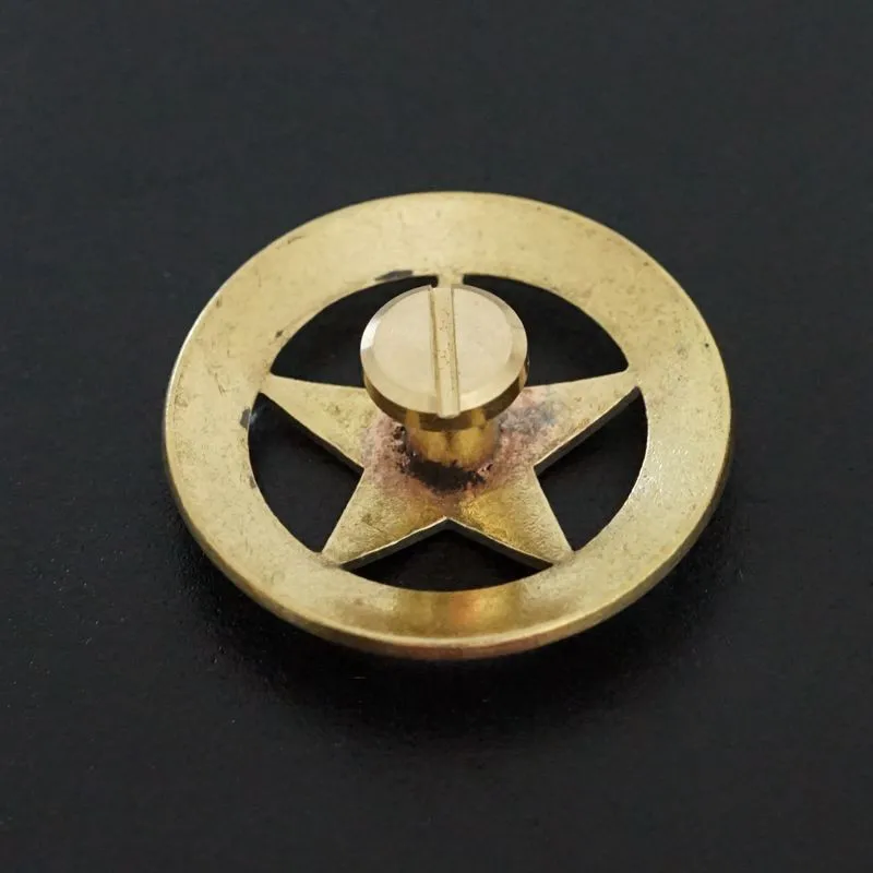 Металлические пряжки из чистой латуни 28 мм старинные Техасские пять звезд