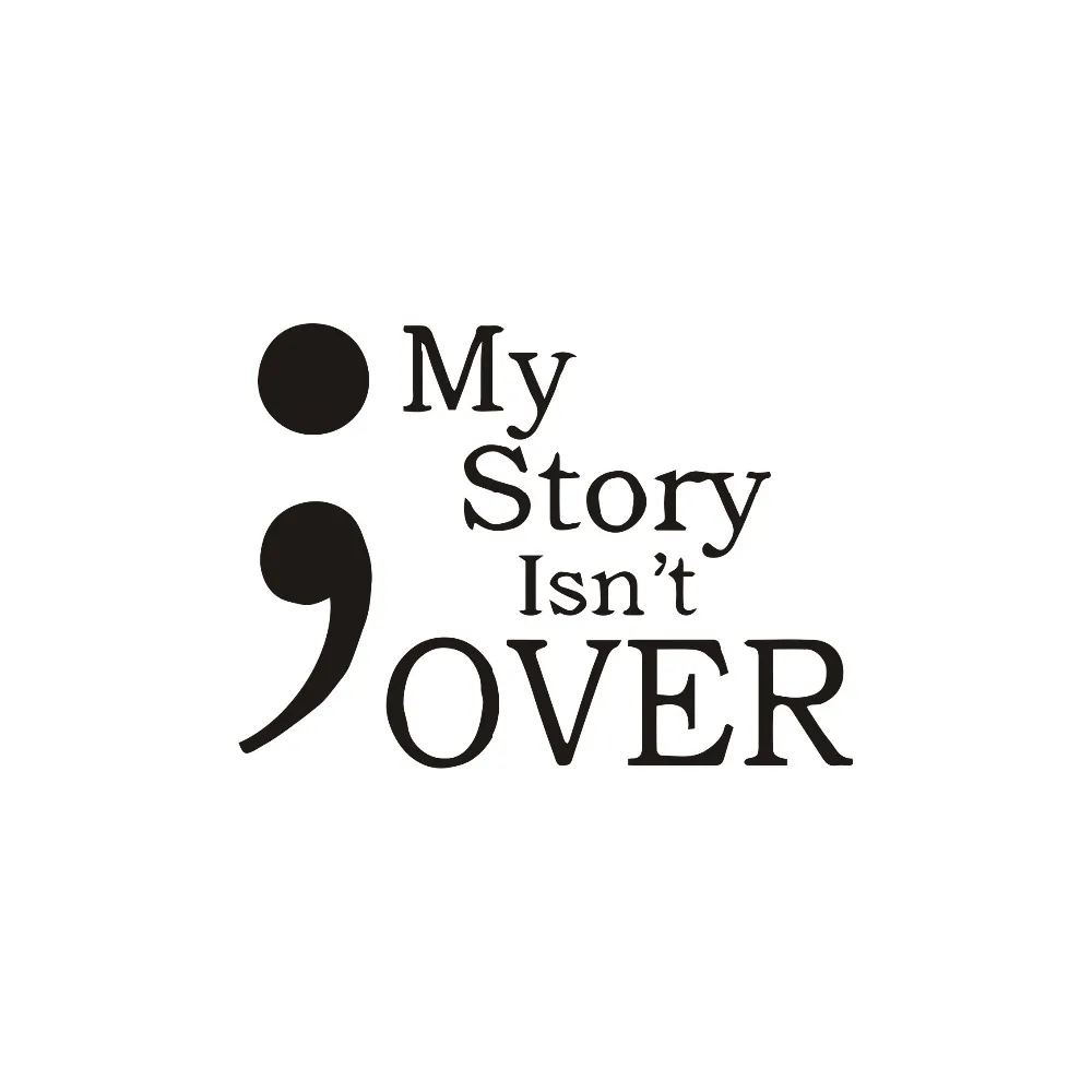 Креативные модные графические автомобильные наклейки Semicolon наклейка на бампер