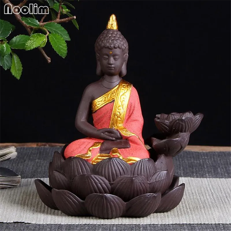 Держатели для ладана Золотого Будды керамический Лотос горелка домашнего декора