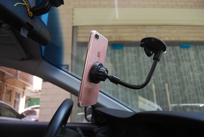 Magnetic Car Holder Windshield Magnet Car Phone Holder Flexible Tube Car Holder Easy One-hand Display Stand Mount Support