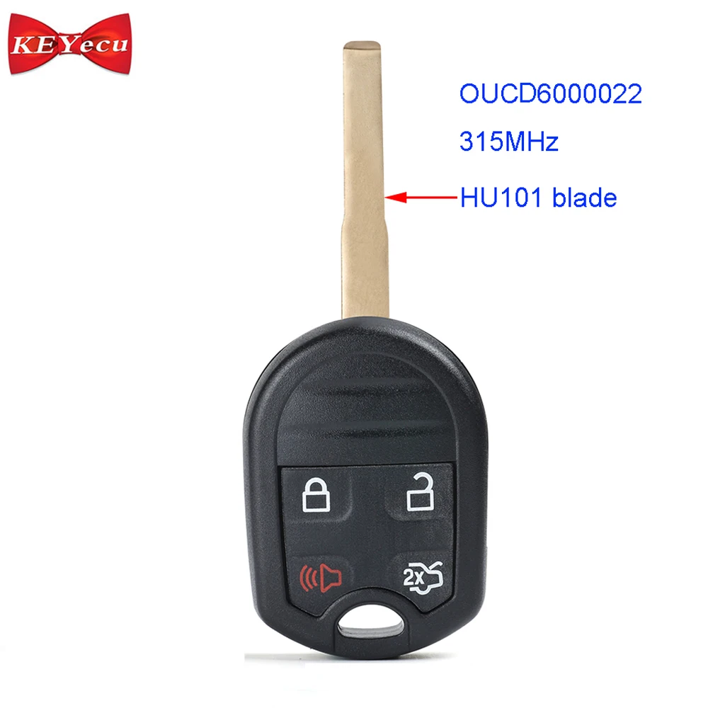 KEYECU для Ford C Max Escape Focus Fiesta Transit Connect дистанционный ключ брелок от машины 315MHz FCC ID: