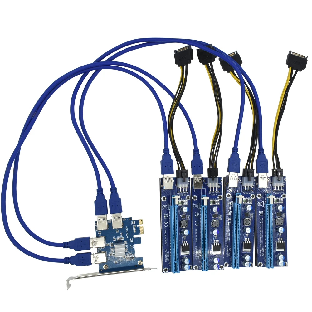 TISHRIC Add in Card PCIE 1-4 слота USB 3 0 мультипликатор Pci Express расширитель переходника 1x-16x
