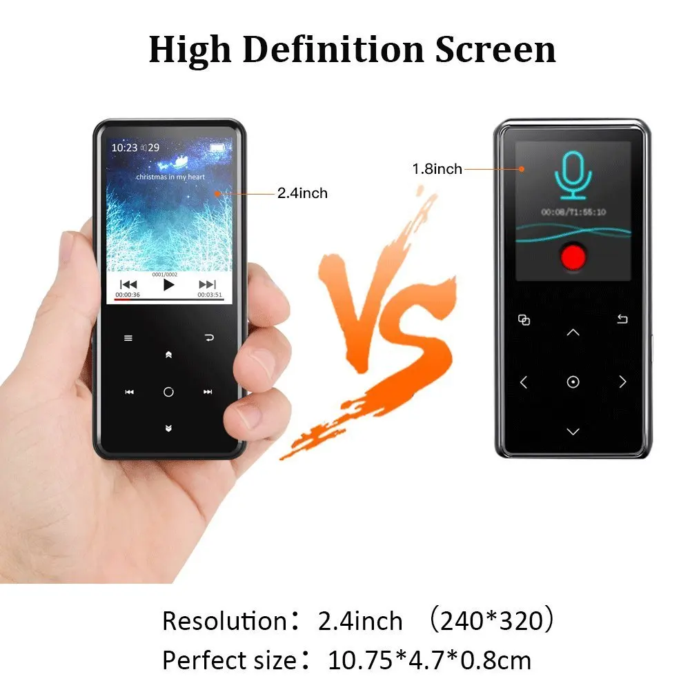 Новый 8 ГБ 16G Bluetooth MP3 плеер 2 4 &quotTFT Цвет Экран FM голос Регистраторы без потери