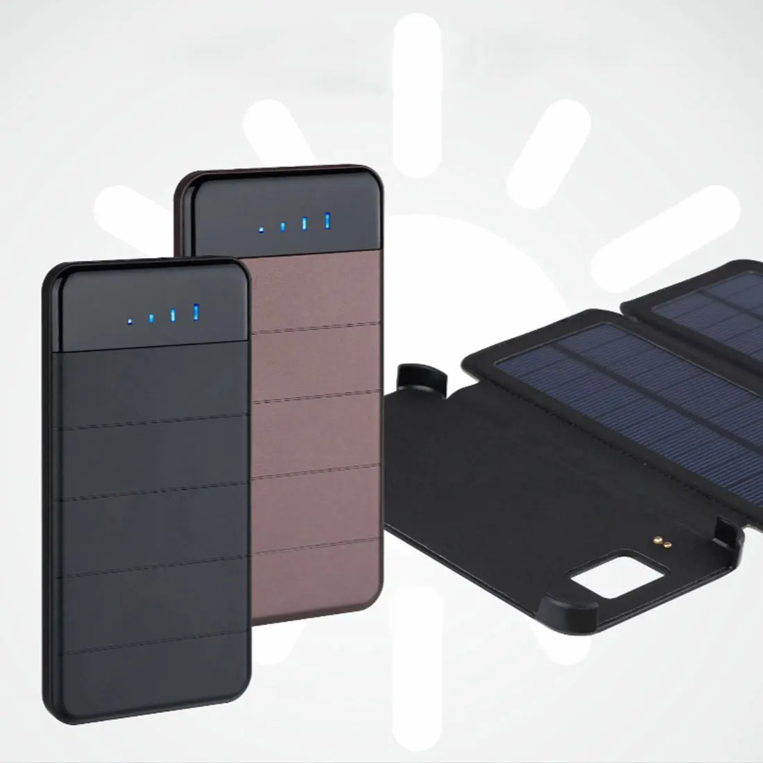 

New 10000mAh Solar Panel Sun power Battery Power Bank Universal Portable Mobile Phone Power Charger Can Remove External Battery