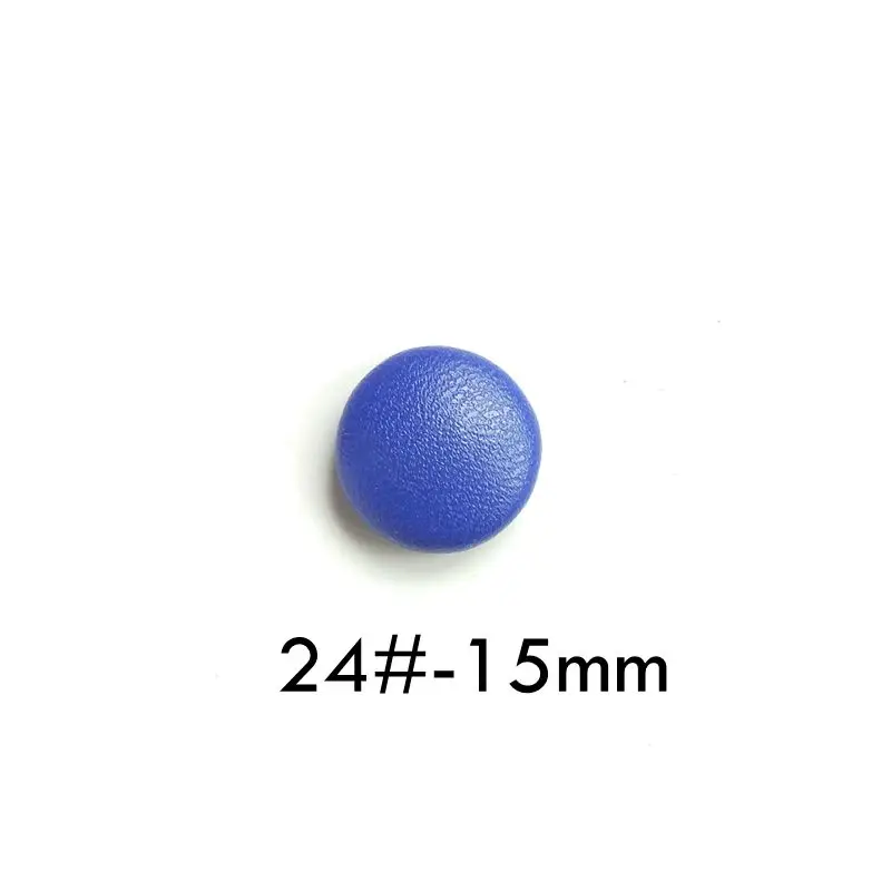 15mm-24 15 мм 20 искусственная кожа круглая ткань Пряжка DIY Кнопка ювелирные изделия материал домашний серьги фасоль аксессуары упаковка из 10 - Цвет: 15mm-24