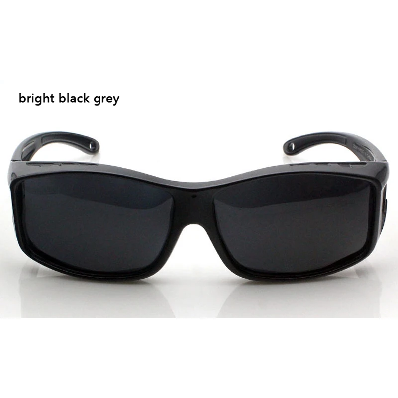 bright black grey LongKeeper поляризованные ветрозащитный песочный солнцезащитные очки Для мужчин оправа из поликарбоната UV400 Для женщин Спорт на открытом воздухе, чёрные солнечные очки, Чехол для очков - Цвет линз: bright black grey
