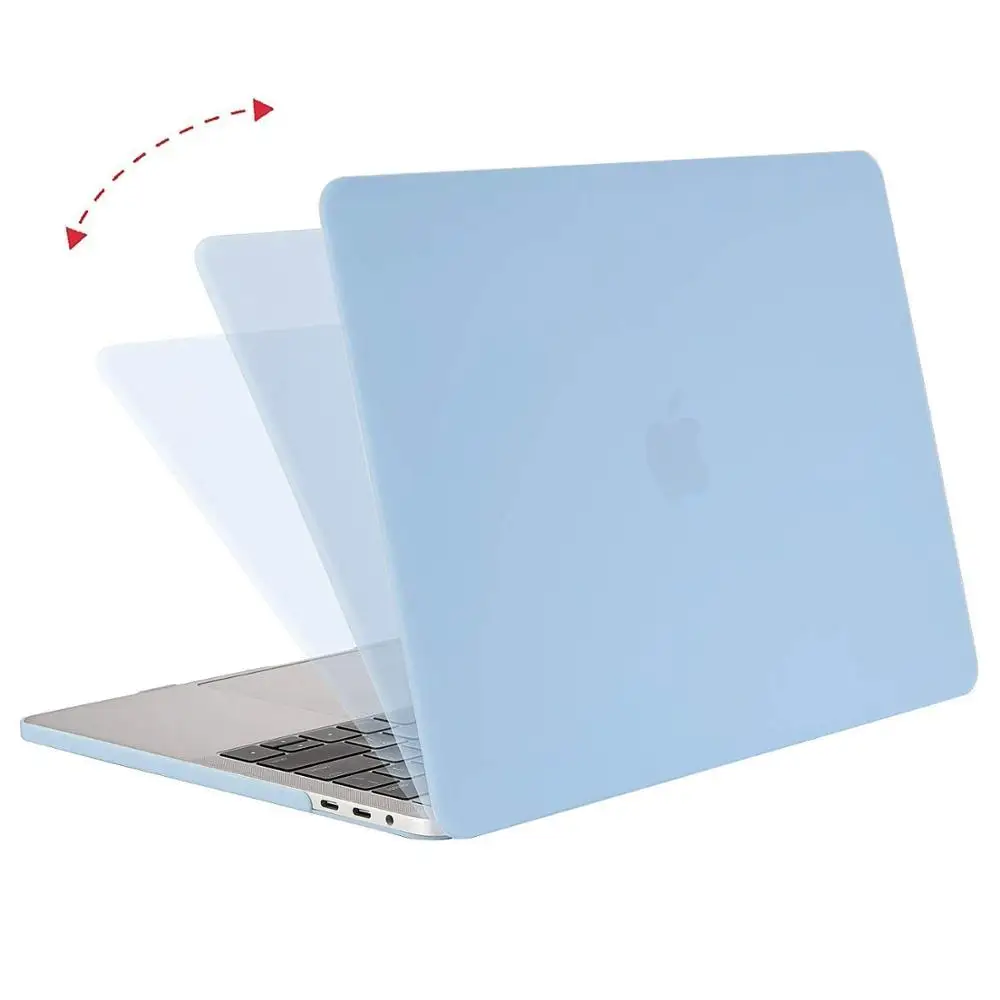 Airy Blue MOSISO кристально чистый жесткий чехол для нового Macbook Pro 13 15 дюймов Сенсорная панель защитная оболочка Крышка A1708 A1989 A1706 Air 13 A1932 - Цвет: Airy Blue