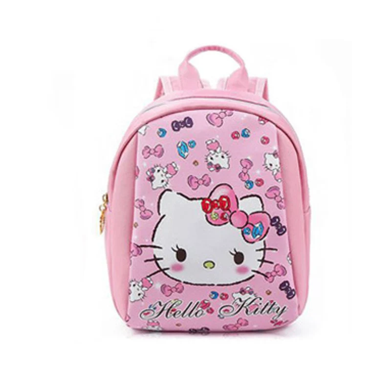 A Kawaii hello kitty мультфильм розовый плюшевый рюкзак прекрасный кот дети 3D Сумка Дети школьный для девочек маленькие дети подарки хорошее качество - Цвет: A