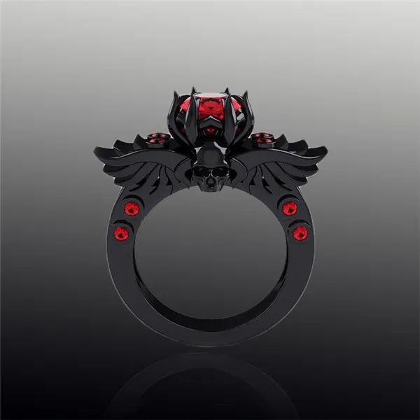 Классические ювелирные изделия принцесса огранка обручальное кольцо Черное