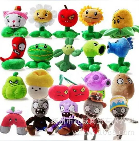 Plants vs Zombies 20 видов стилей плюшевые игрушки 12 28 см Растения против Зомби мягкие