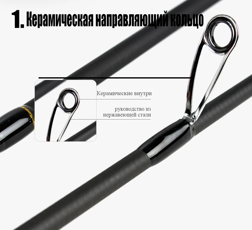 FTK Спиннинг Удочка приманка вес 1-30 г Карбон 2 секции Приманка Удочка для кальмара Щука рыбалка Полюс путешествия стержень