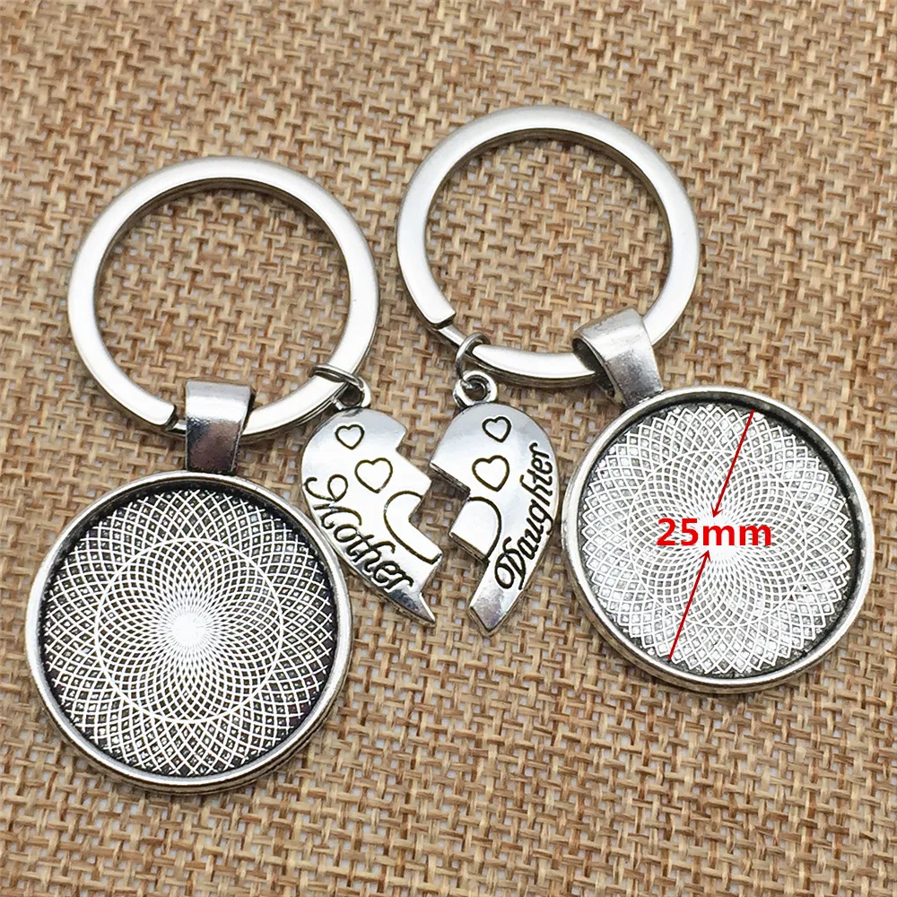 Брелок для ключей Мама и дочь из цинкового сплава|key chain|diy key chainheart |