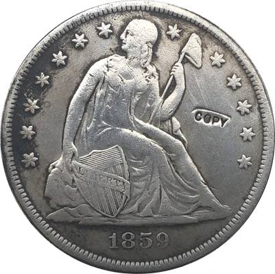 

1859 копия монет «Сидящая свобода»