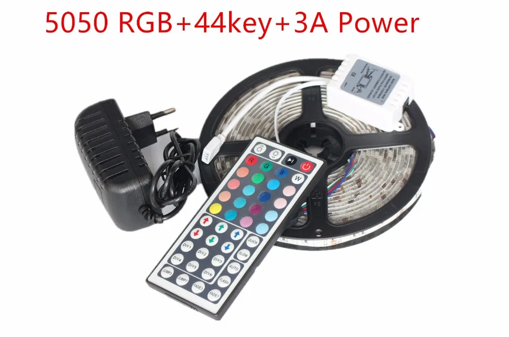 5050 RGB Светодиодная лента не водонепроницаемая/Водонепроницаемая 5 м 300 Fita + 44