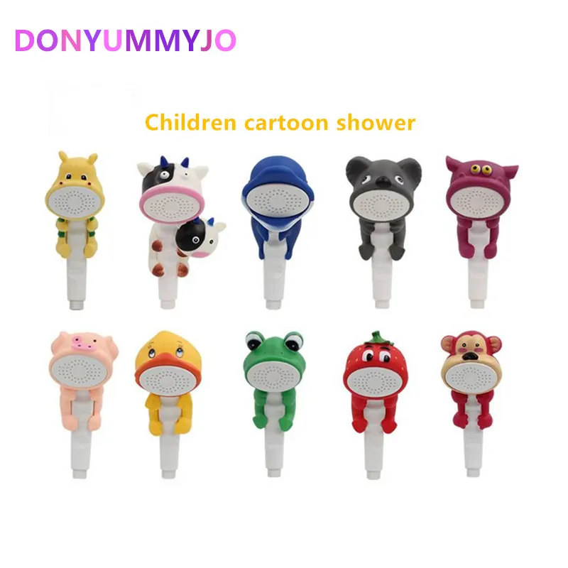 DONYUMMYJO Children Show Heads Cartoon Lovely Home Toy Shower Kid Shower Bathroom Hand Shower Water Booster Faucet Douche Kop