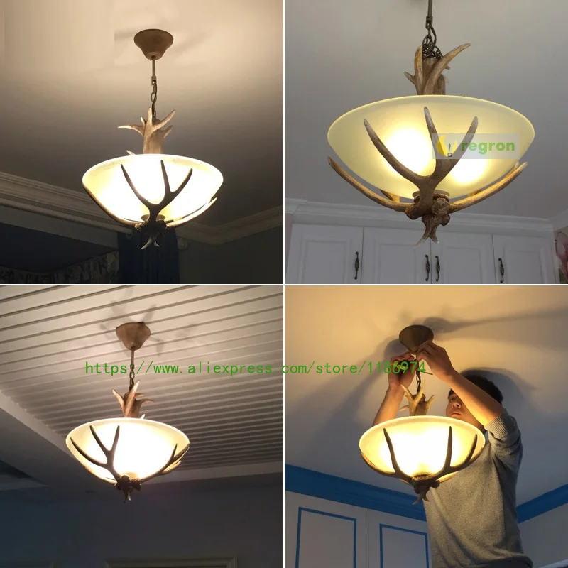 деревенский бар Ресторан Led стеклянные подвесные светильники Ретро подвеска