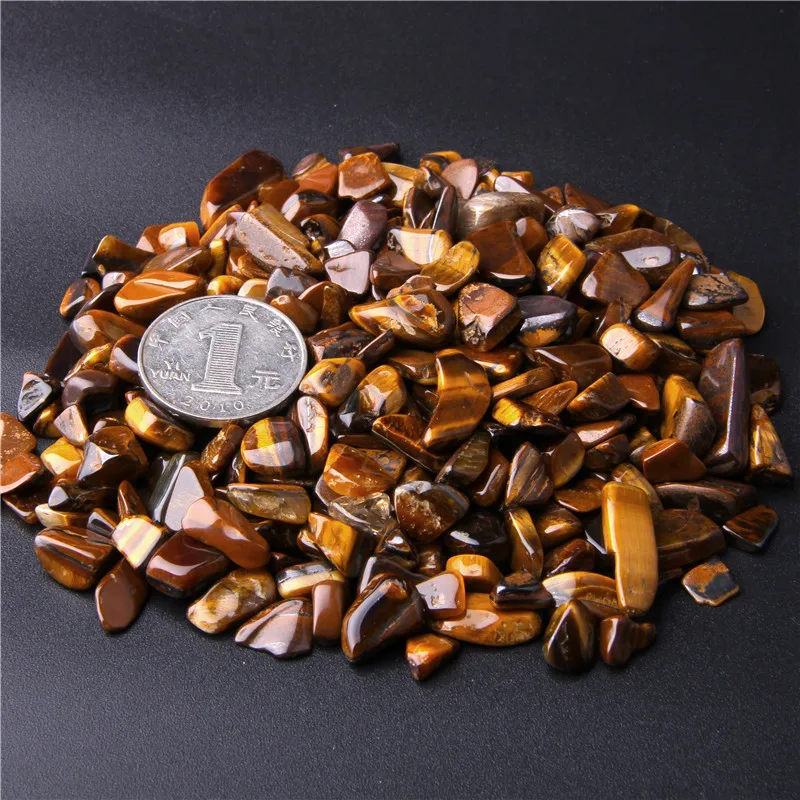 

20 50 100 G Yellow Tiger Eye Natural Stone Rock Gravel chips beads Tumble Minerals gravel specimen stone Energy Decorative Stone